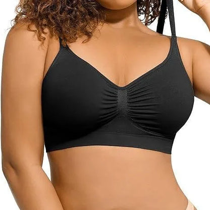 close-up of modal fabric seamless bra
