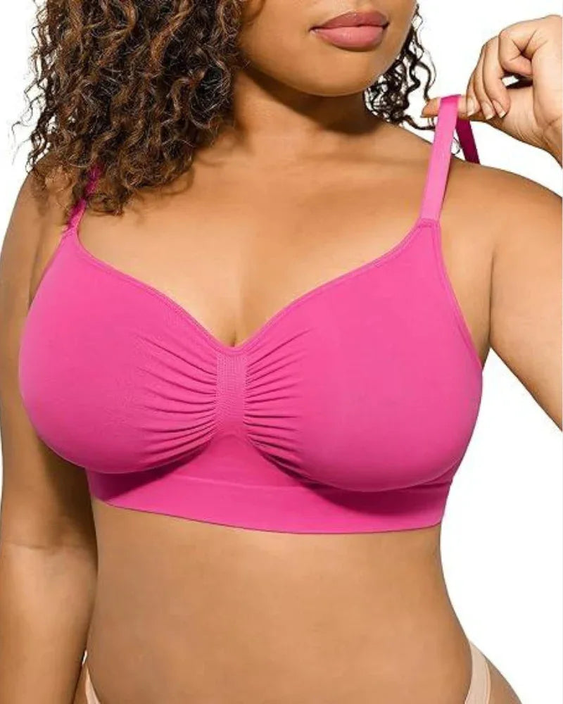 wire free bra with cotton lining for soft comfort
