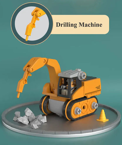 diy stem toy with electric screwdriver and plastic accessories
