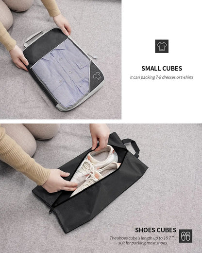 "Lightweight luggage organiser for clothes and shoes"