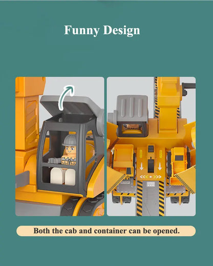 diy kids engineering vehicle toy set with electric drill
3