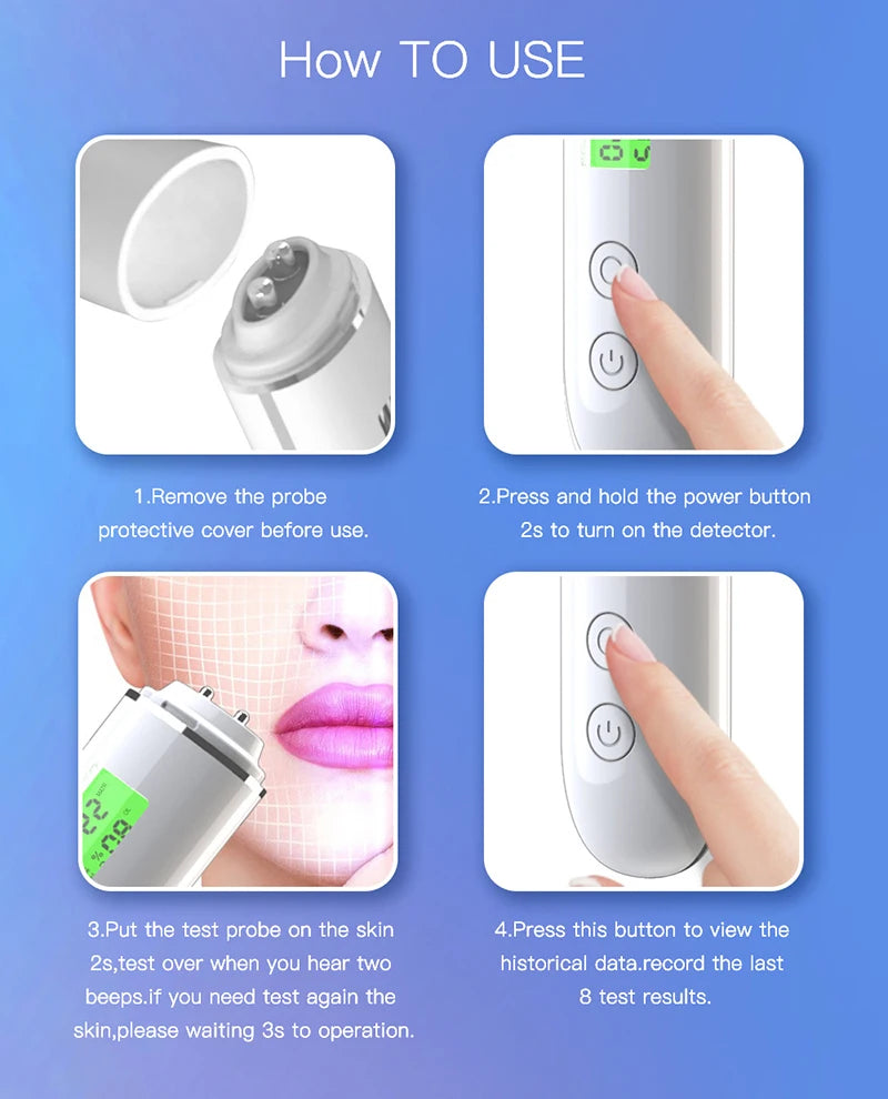 handheld skin analyser pen for home and travel use