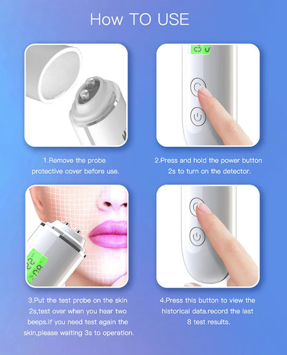 handheld skin analyser pen for home and travel use