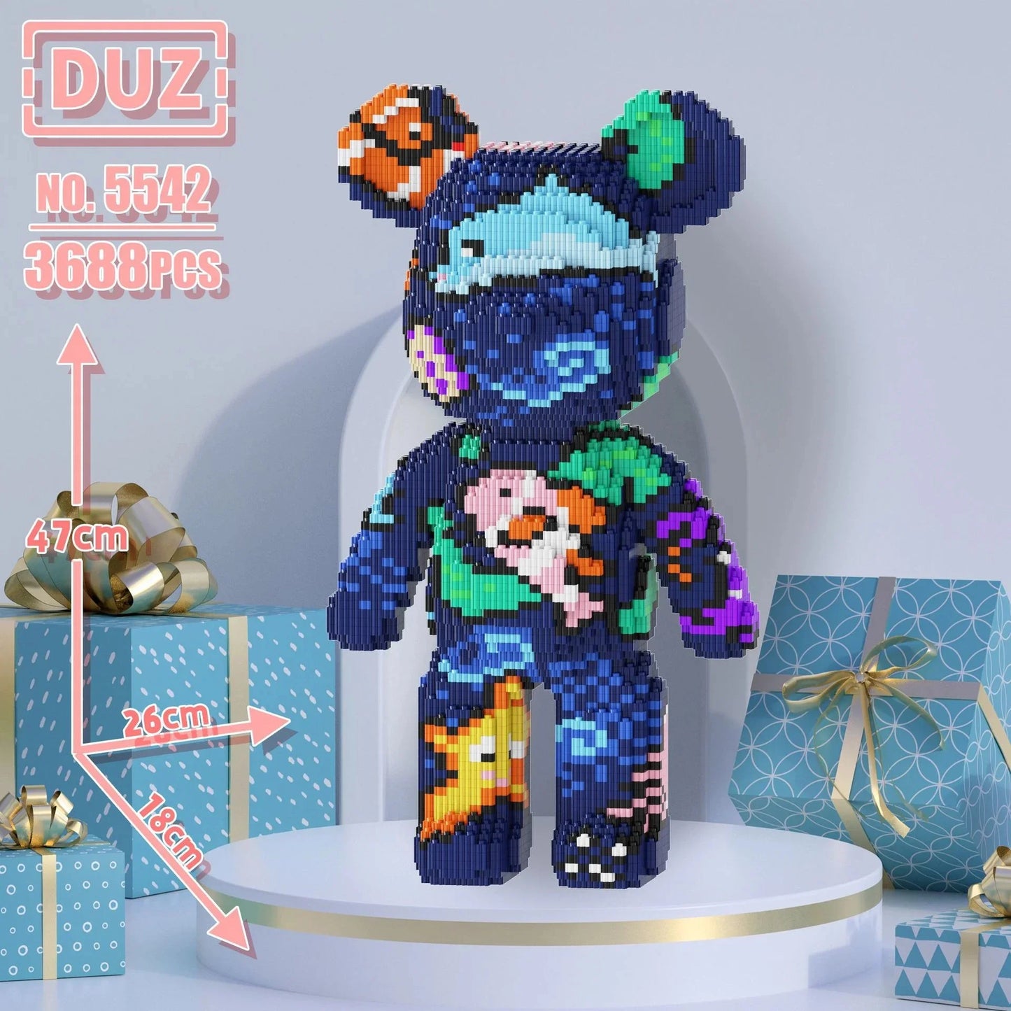 creative diy collectible toy oversized bear blocks
