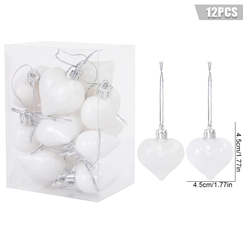 Mix of matte and glossy Christmas balls in gift box.