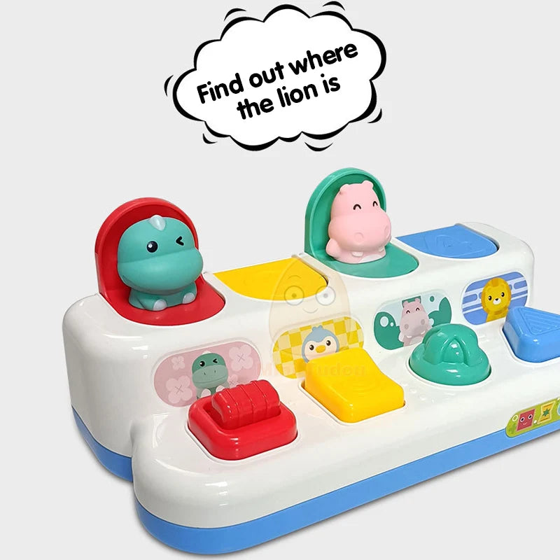 montessori-inspired pop-up toy for cause-and-effect learning
