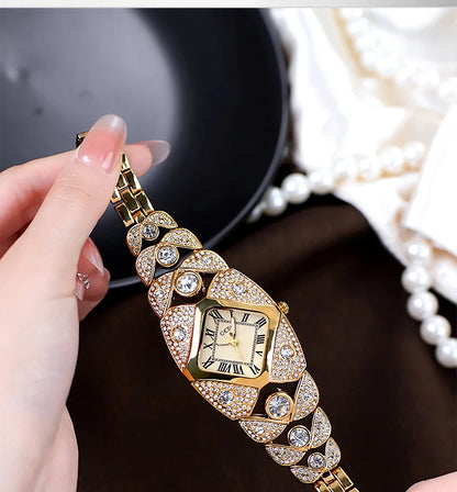 lightweight fashion womens watch with diamond details
