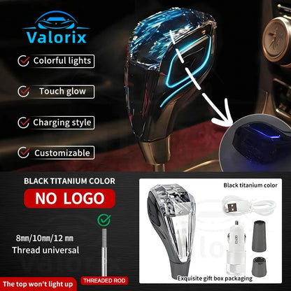 "Stylish luminous crystal gear shift knob for vehicles"