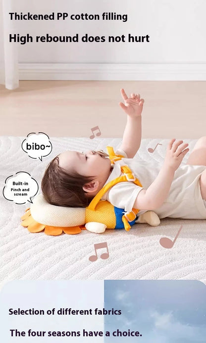 "pp cotton filled baby head pillow for learning to walk"