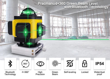 precision laser level with ±2mm accuracy at 10m
