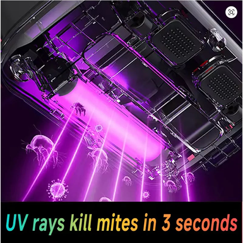 cordless bedding cleaner with uv sterilisation lamp