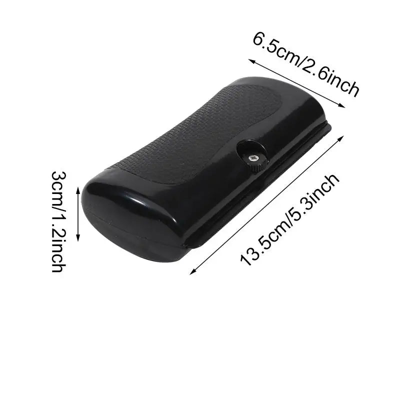 "ergonomic pet grooming brush with strong grip"