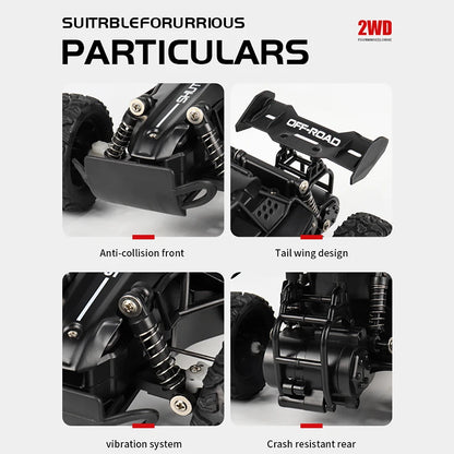 High-speed 2WD RC vehicle for boys and girls.