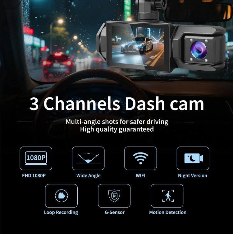example of night vision recording on car dash cam
