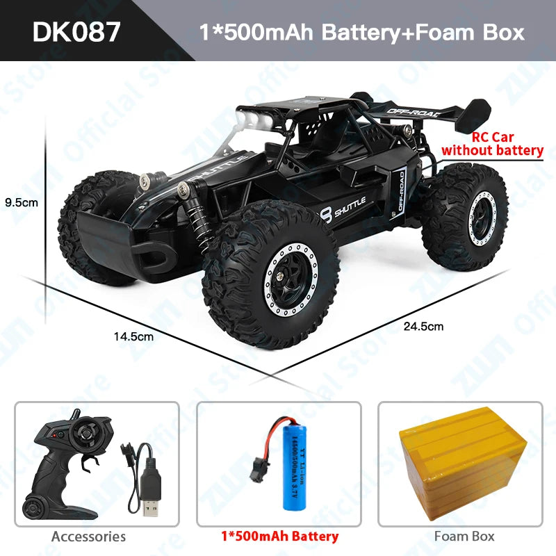 Durable ZWN RC car for Christmas gift packaging.