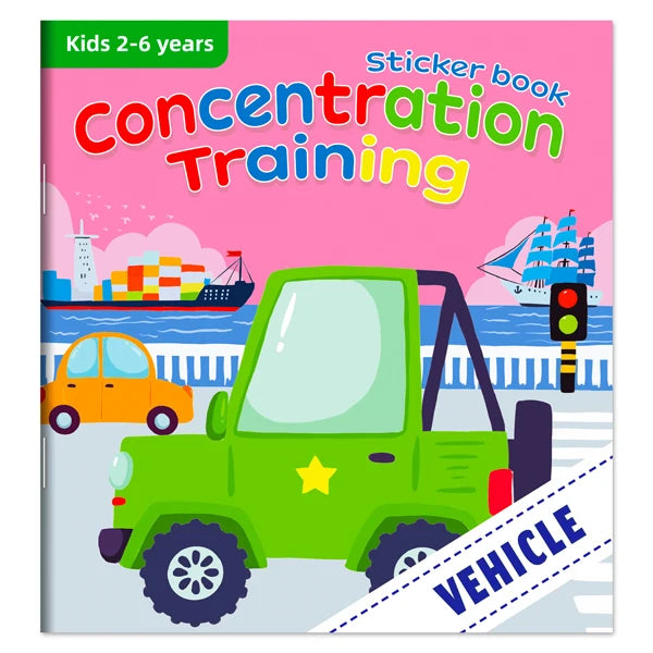 reusable sticker book with cartoon animal scenes
4