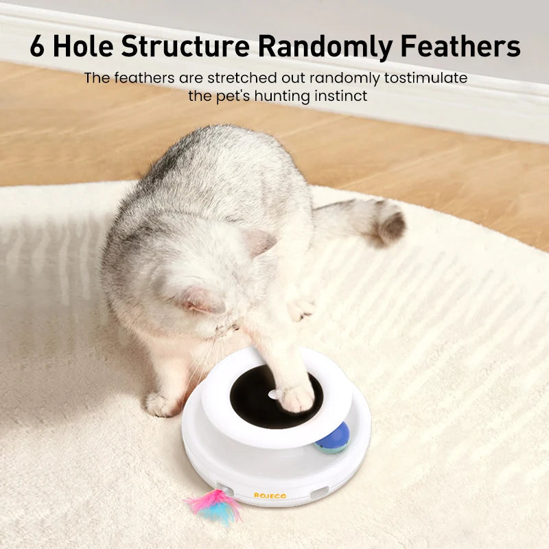 interactive cat toy with 5 modes for play and exercise