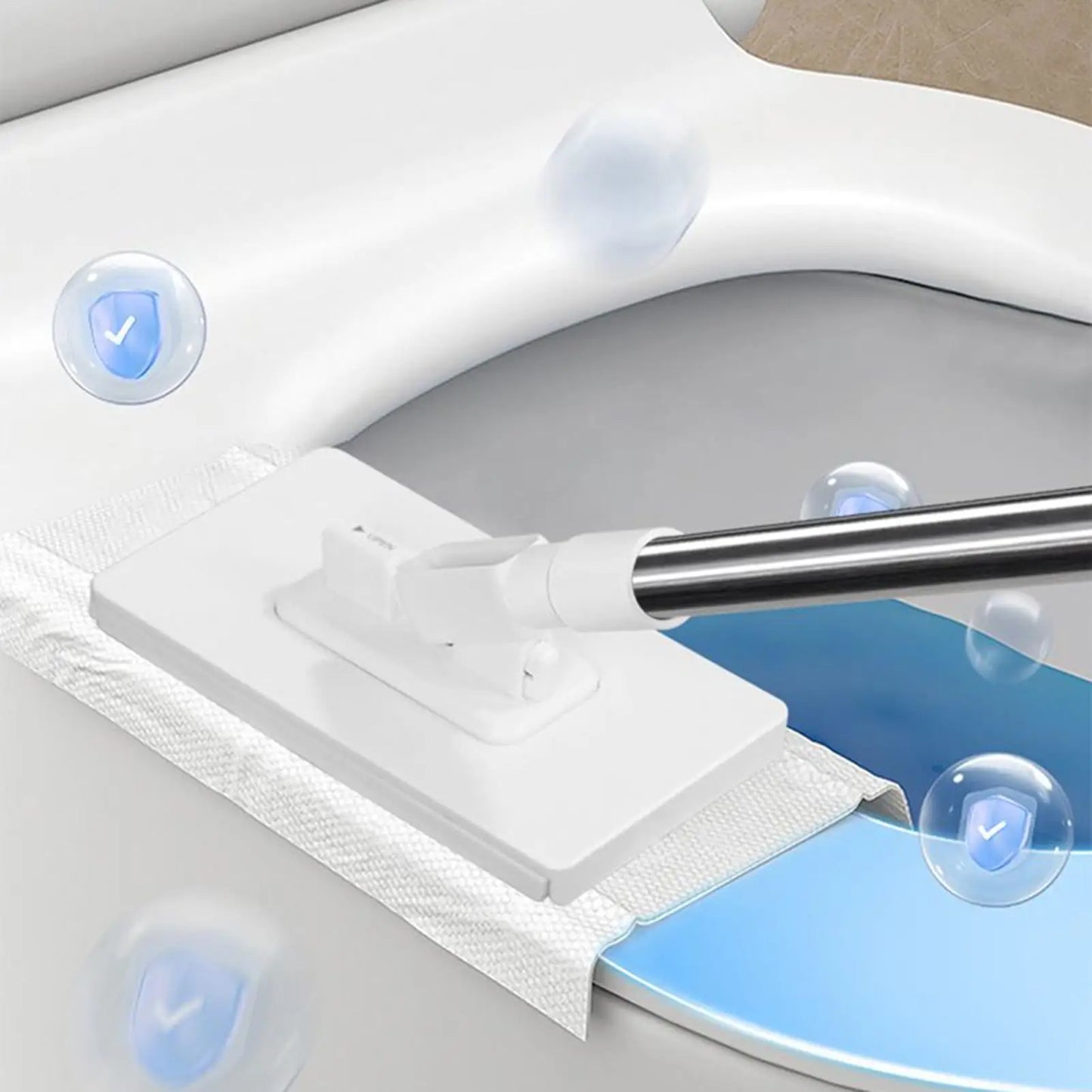 "mop with press clamp system for hardwood floors"